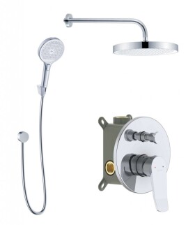 Kielle - Nefia Baterie pod omítku pro 2 spotřebiče, s příslušenstvím a s tělesem, chrom 20627SP10