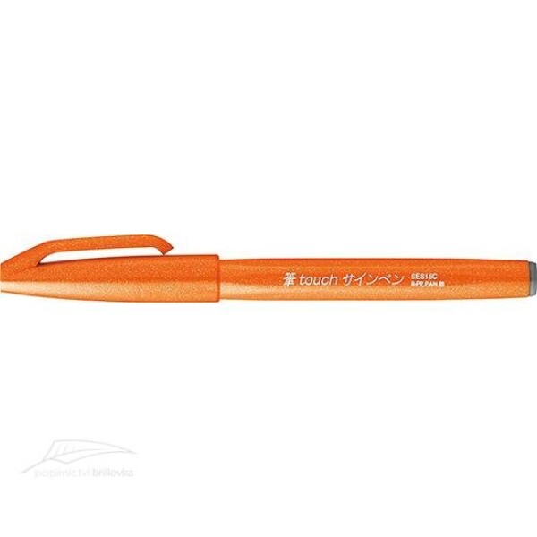 Popisovač Pentel Touch Brush - oranžový