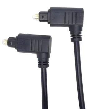 OEM Toslink 90° / Optický audio kabel / Toslink (M) 90° - Toslink (M) 90° / 2 m / průměr 4 mm (kjtos4-2)