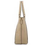 Trendy dámská kožená kabelka do ruky Rosalyn, béžová