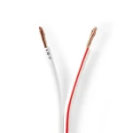 Nedis Repro kabel 2x 2.50 mm2 bílá / CCA / 100.0 m / Kulatý / PVC (CAGW2500WT1000)