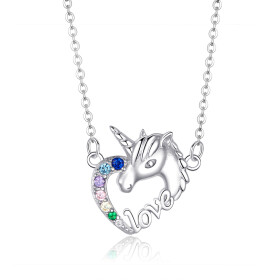 Elenys stříbrný náhrdelník Jednorožec Unicorn