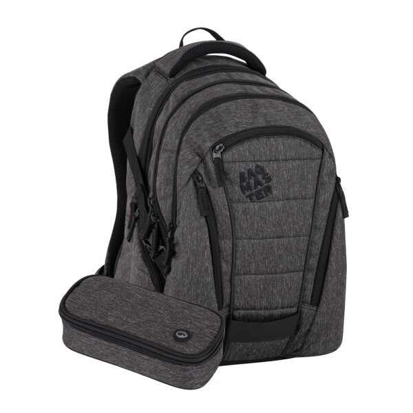 Studentský batohový 3-dílný set Bagmaster BAG 25 A ŠEDÝ (batoh,pouzdro)