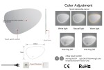 Erga Amelia, asymetrické LED zrcadlo 140x75 cm, 4477 lm, 3 barvy světla, zadní osvětlení, ERG-V01-407-1475-00