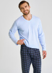Taro Mark 3476 dlouhé/r 3XL-4XL Z25/26 pánské pyžamo džínovina 3xl