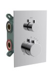 SAPHO - KIMURA podomítková sprchová termostatická baterie, box, 2 výstupy, chrom KU682