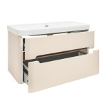 Koupelnová skříňka s umyvadlem SAT Fusion 97,5x53x45 cm pískově béžová mat SATFUSION2100BEU SATFUSION2100BEU