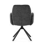 Jídelní židle, černá, hladká látka, DCH-D1330 BK2