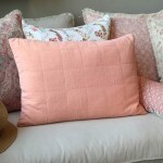 Chic Antique Prošívaný povlak na polštář Aix Vintage Rose 60 × 40 cm, růžová barva, textil