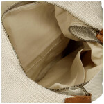 Trendy textilní dámská kabelka na rameno Ester, béžová