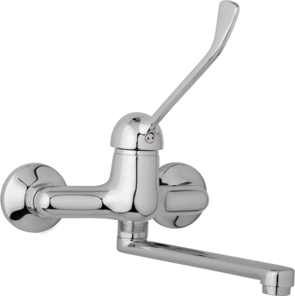 JB Sanitary Nástěnná dřezová a umyvadlová baterie SLIM, rozteč 150 mm, s lékařskou pákou A20 35 10