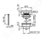 IDEAL STANDARD - Příslušenství Umyvadlová výpusť, ClickClack, bílá E265301