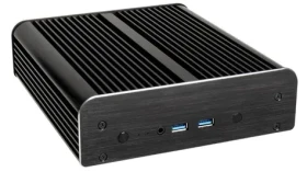 Akasa Newton S UCFF černá / Mini ITX / se zdrojem / hliník / OEM / bez ventilátoru (A-NUC15-M1B06E)