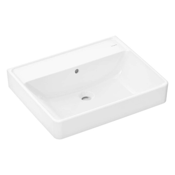 HANSGROHE - Xanuia Q Umyvadlo 60x48 cm, s přepadem, bez otvoru pro baterii, bílá 60240450