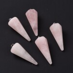 Kyvadlo z přírodního kamene - růženín - 35–36 × 13–14 mm - 1 ks
