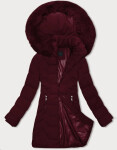 Dámská bunda ve vínové bordó barvě s kapucí J Style (16M9121-06) odstíny červené XL (42)