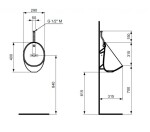 IDEAL STANDARD - Eurovit Pisoár, horní přívod vody, bílá E253401