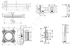 HANSGROHE - Sprchový set s baterií pod omítku, s tělesem, 26x26 cm, matná černá SANI21HHH401