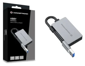 Conceptronic USB-A 3.2 na HDMI 1.4 šedá / Adaptér / 1920 × 1080 px / 60 Hz / 0,16 m (ABBY22G)
