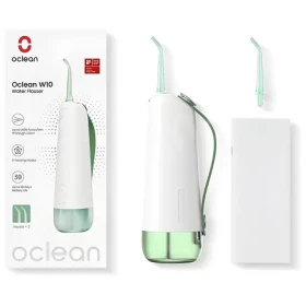 Oclean W10 bílo-zelená / Ústní sprcha / 5 režimů / 1 400 pulzů/min / IPX7 (W10 zielony + 2 końcówki)