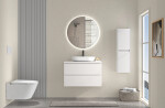 CERANO - Koupelnová skříňka Carole - bílá matná + deska pod umyvadlo z lit. mramoru Elanys - 12 mm - bílá matná - 60x49,2x46 CER-679340