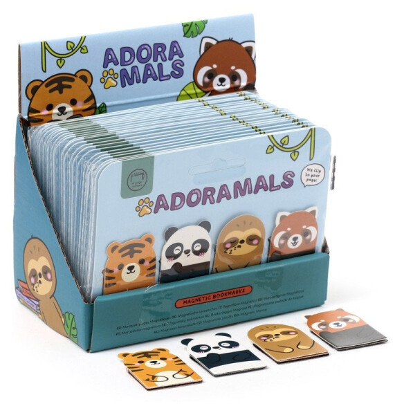 Záložky do knihy magnetické 4ks - Zvířátka Adoramals