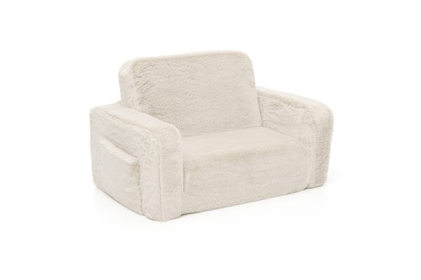 SHAPPY SHAPPY Dětské rozkládací pěnové křeslo LUMI Jemný plyš Barva: Cream