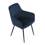 Jídelní židle, modrá, sametová látka, DCH-215 BLUE4