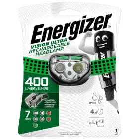 Energizer Headlight Vision Rechargeable 400lm / čelová svítilna / Dosvit: až 80 metrů (7638900426441)