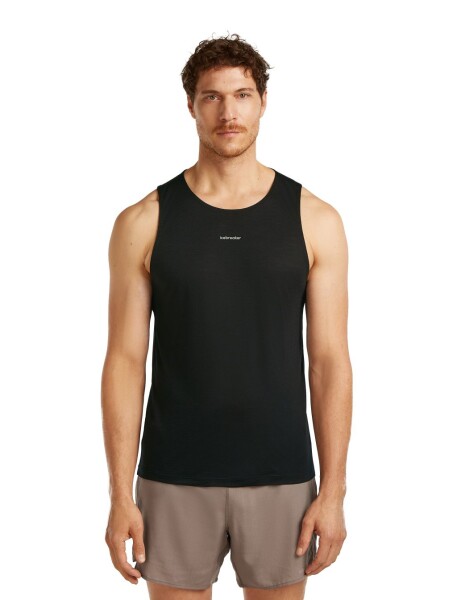 Pánské merino tílko ICEBREAKER Mens 125 Cool-Lite Speed Tank, Black velikost: L