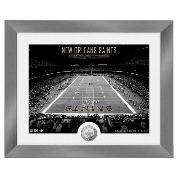 Obraz New Orleans Saints NFL Art Deco Stadium Silver Coin