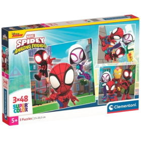 Puzzle 144 dílků Spidey a jeho úžasní přátelé 3x48