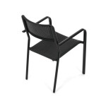 Zahradní židle, kov, plast, černá, AZC-H1021 BK