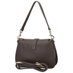 Módní dámská kožená kabelka na rameno Deimis, tmavě hnědá