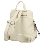 Moderní dámský koženkový batůžek Robbie new, krémový