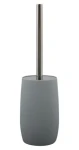 MSV ASTI šedá / WC štětka / plastová nádoba / nerezová rukojeť / 9 x 34,5 cm