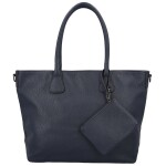 Trendy dámská koženková kabelka na rameno Ceyla, tmavě modrá