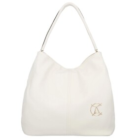 Trendy dámská koženková kabelka na rameno Nina, bílá