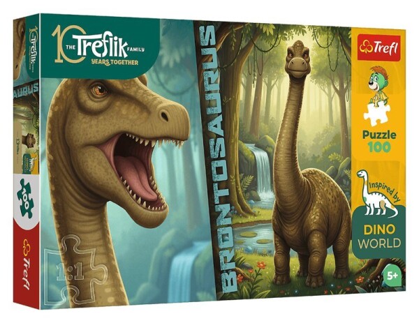 Puzzle Dino World: Brontosurus 100 dílků