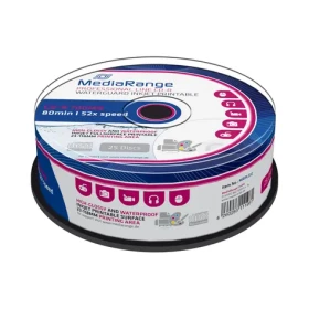 MediaRange CD-R 700MB 52x Waterguard Photo spindl 25ks / Inkjet Printable (MRPL512)