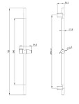 Kielle - Příslušenství Sprchová tyč 70 cm, gun metal 20301003