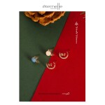 Vánoční stříbrné náušnice Rudolph Blue - stříbro 925/1000, Modrá