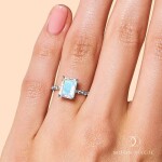 Royal Fashion stříbrný prsten GU-DR8348R-SILVER-MOONSTONE-TOPAZ Velikost: 7 (EU: 54-56)