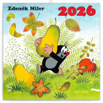 Nástěnný poznámkový kalendář 2026 NOTIQUE - Krteček, 30 x 30 cm