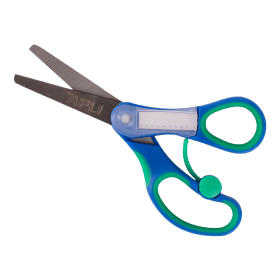 APLI APLI, A20005, školní nůžky s jmenovkou, mix barev, 1 ks Barva: Modrá