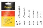 Delphin Karabinka s obratlíkem Rollings Swivel with Hooked Snap Velikost 10 12kg 10ks (969B03010)