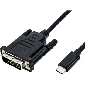 Roline USB-C® / DVI kabelový adaptér USB-C ® zástrčka, DVI-D 24+1pol. Zástrčka 2.00 m černá 11.04.5831 Kabel pro displeje USB-C®