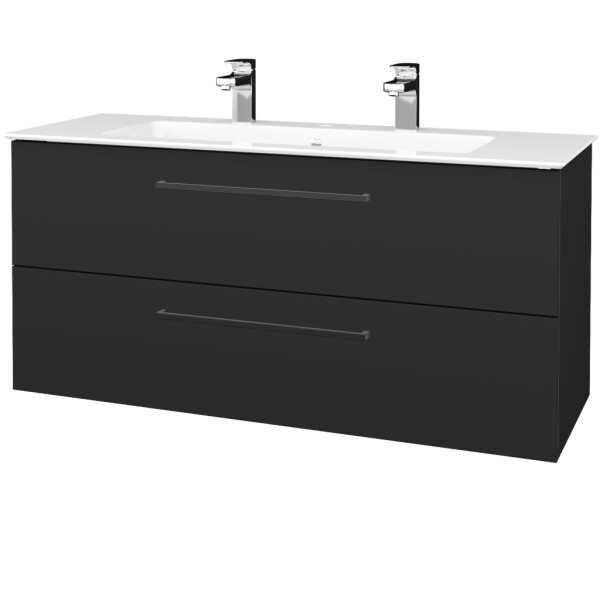 Dřevojas - Umyvadlová skříňka GIO SZZ2 120 - N03 Graphite / Úchytka T06 / N03 Graphite 406622H