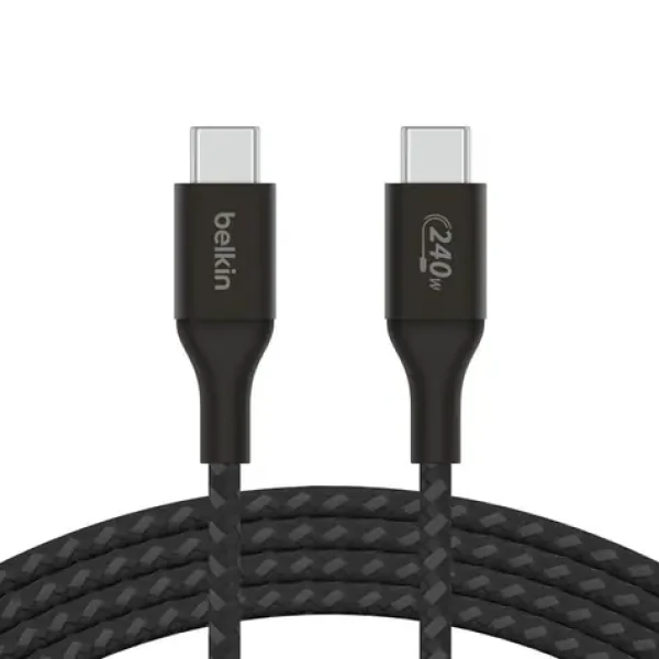 Belkin BOOST CHARGE kabel opletený USB-C na USB-C černá / 240W / 1m (CAB015bt1MBK)