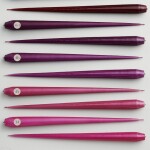 Ester & erik Svíčka Taper 32 cm – 45 Wild Heather Set 2 ks, růžová barva, vosk